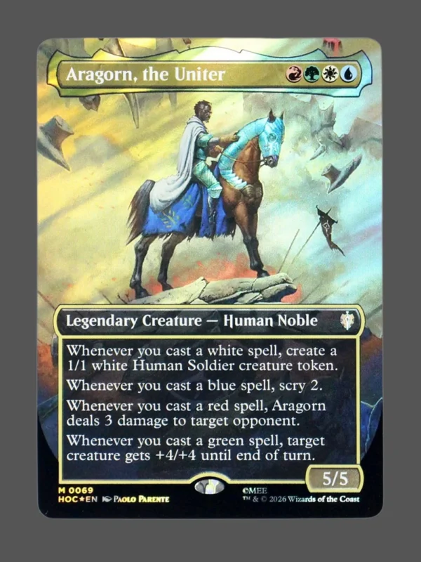Aragorn, the Uniter Surge Foil MTG proxy card from The Hobbit Eternal #69