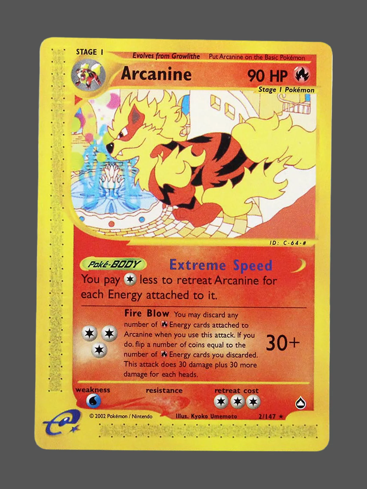 arcanine-2-aq-en.webp Arcanine Regular Pokemon proxy card from Aquapolis #2
