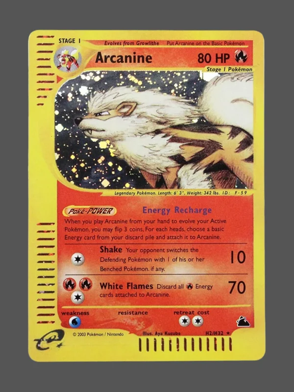 Arcanine Foil Pokemon proxy card from Skyridge #H2