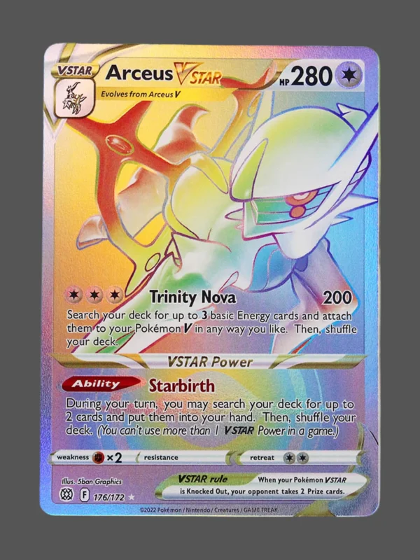 Arceus Regular Pokemon proxy card from Brilliant Stars #176