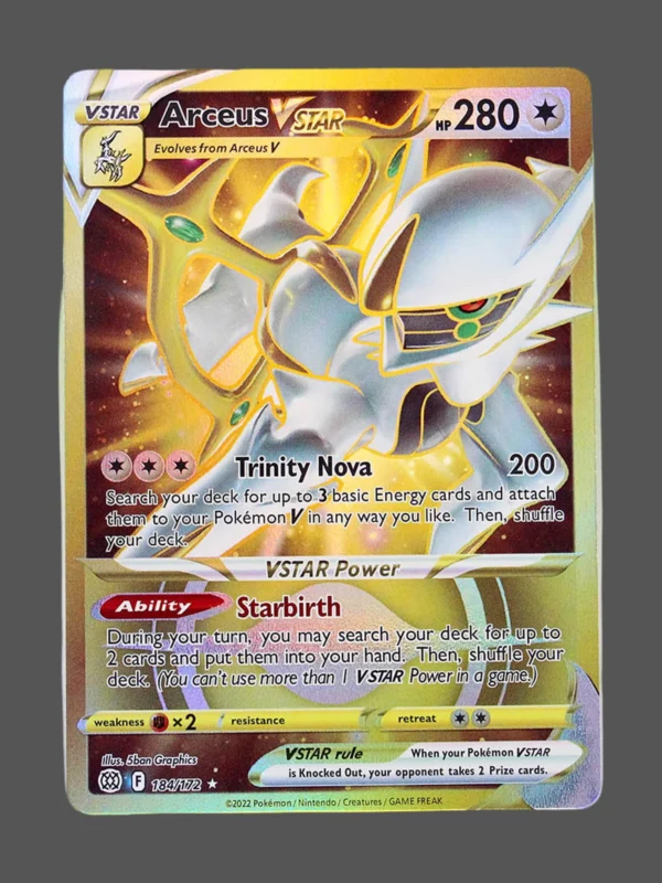Arceus Regular Pokemon proxy card from Brilliant Stars #184