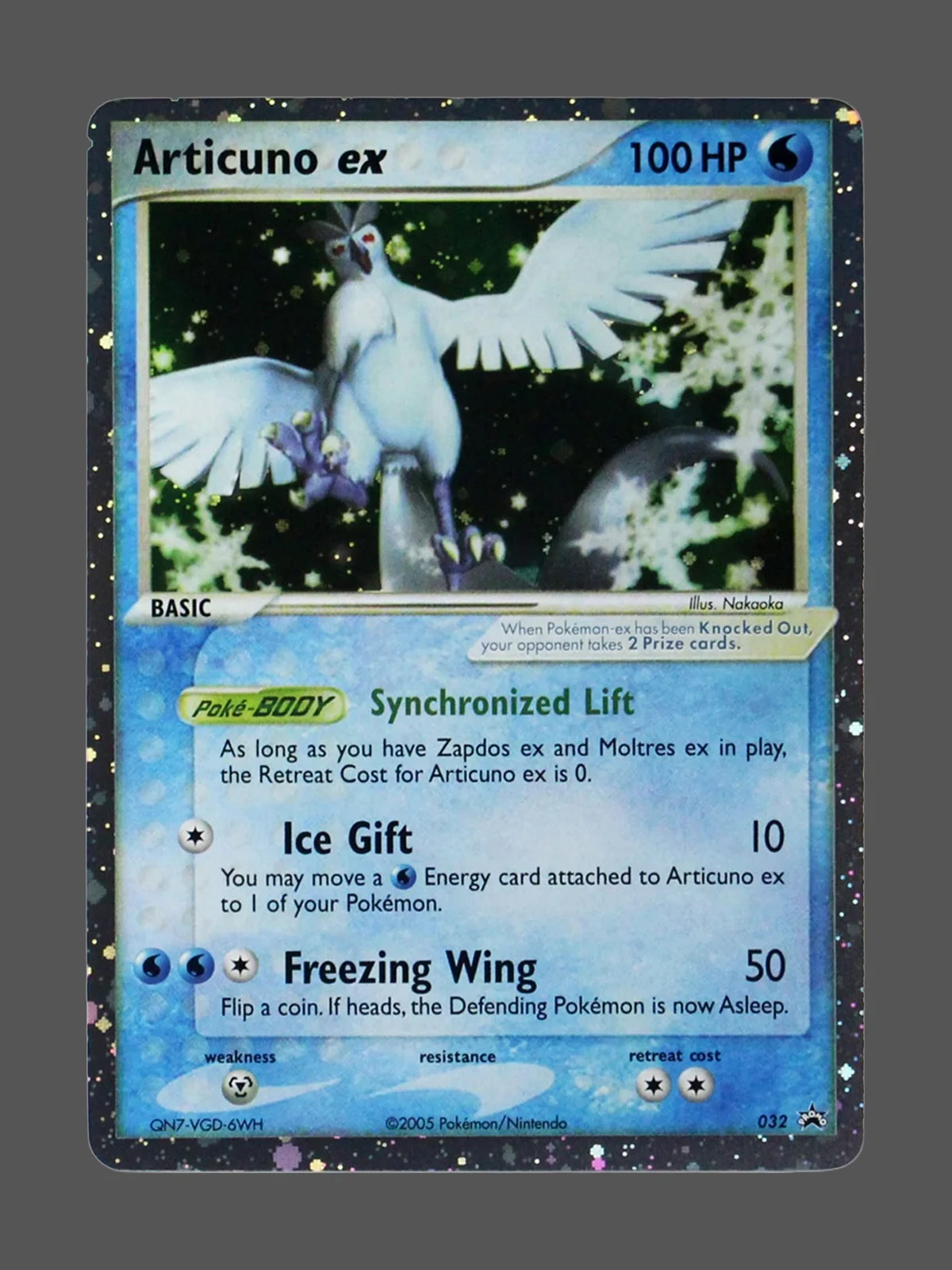 articuno-ex-032-np-en-gf.webp Articuno ex Galaxy Foil Pokemon proxy card from Nintendo Black Star Promos #032
