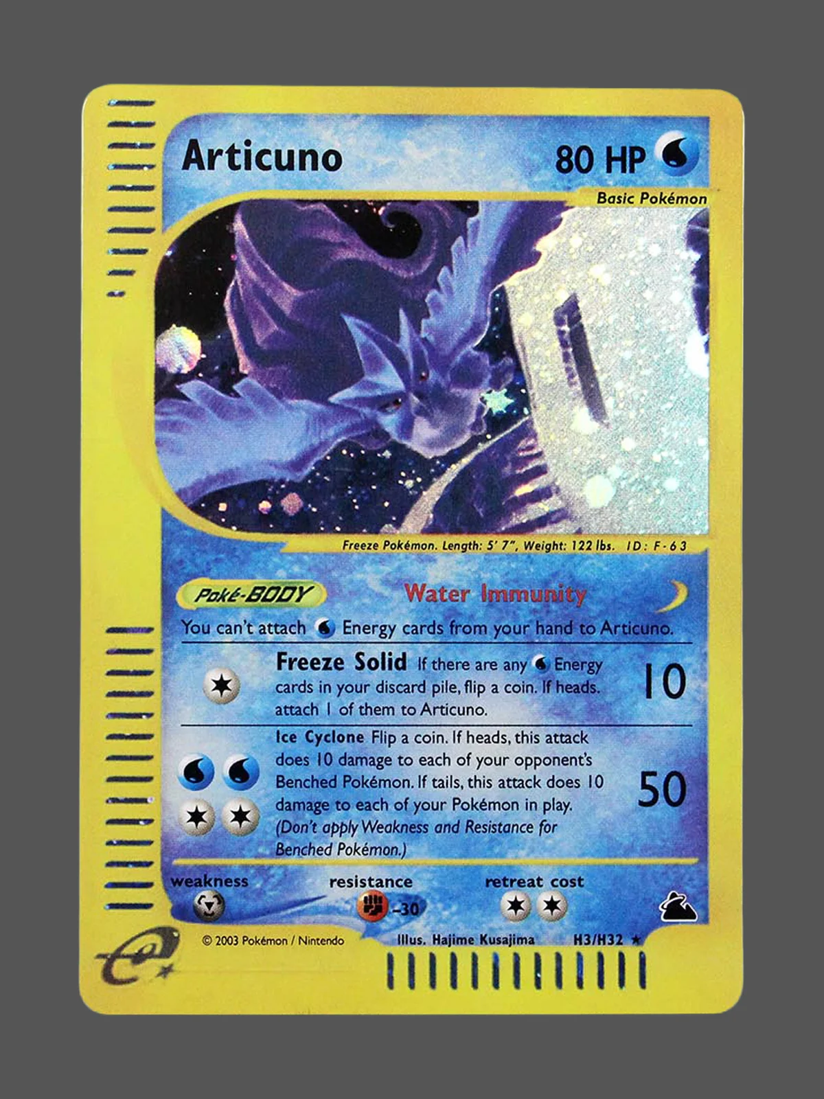 articuno-h3-sk-en.webp Articuno Regular Pokemon proxy card from Skyridge #H3