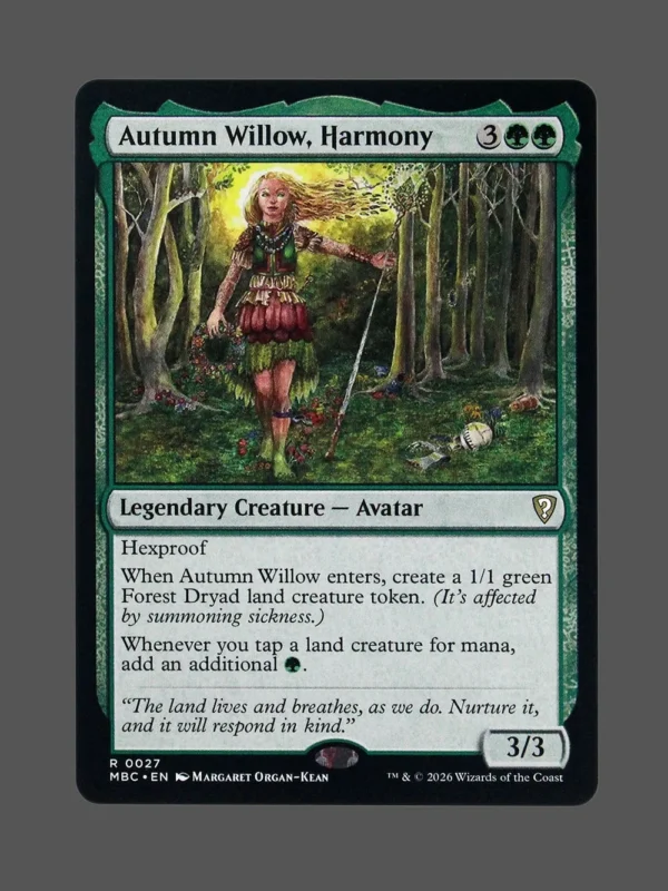 Autumn Willow, Harmony Foil MTG proxy card from Mystery Booster Commander Edition #27