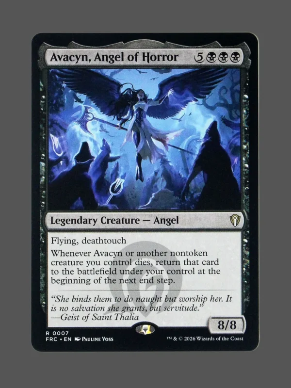 Avacyn, Angel of Horror Holo MTG proxy card from Reality Fracture Commander #7