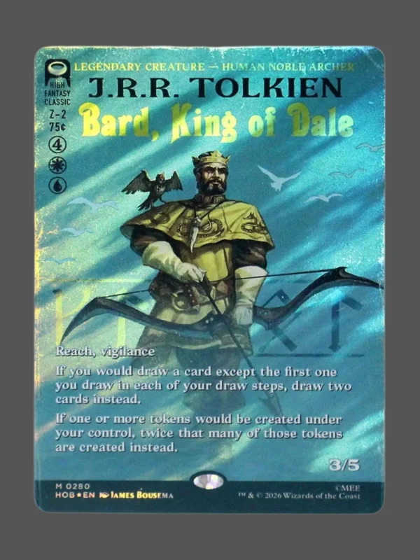 Bard, King of Dale Surge Foil MTG proxy card from The Hobbit #280