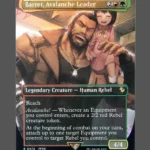 Barret, Avalanche Leader Chocobotrack Foil MTG proxy card from Final Fantasy Commander #472
