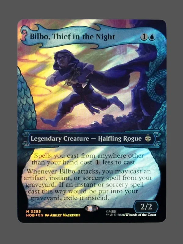 Bilbo, Thief in the Night Surge Foil MTG proxy card from The Hobbit #255