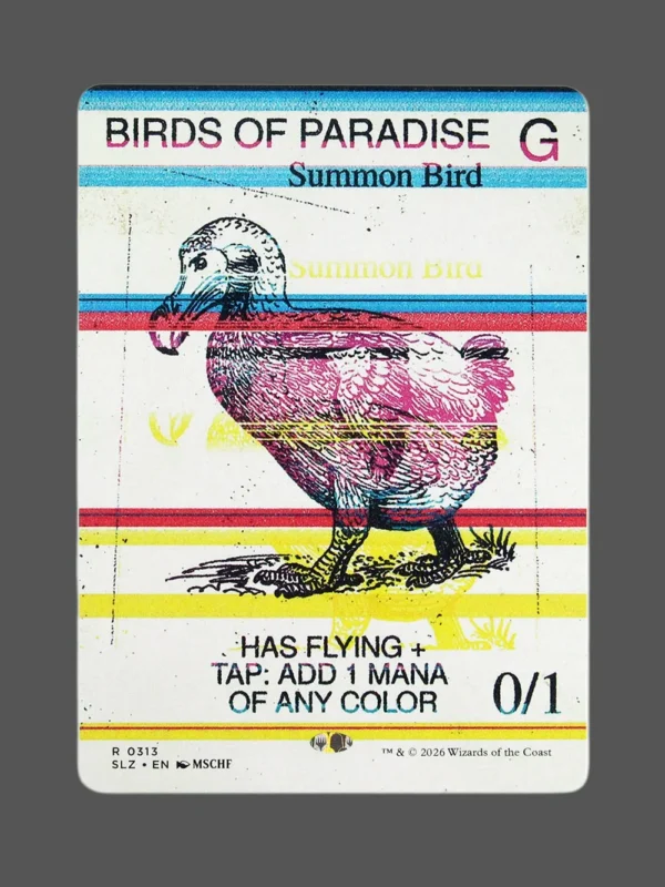 Birds of Paradise Holo MTG proxy card from The Zeta Set #313