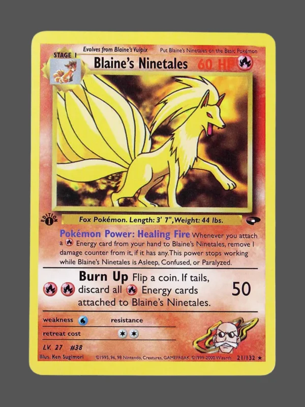 Blaine Regular Pokemon proxy card from Gym Challenge #17