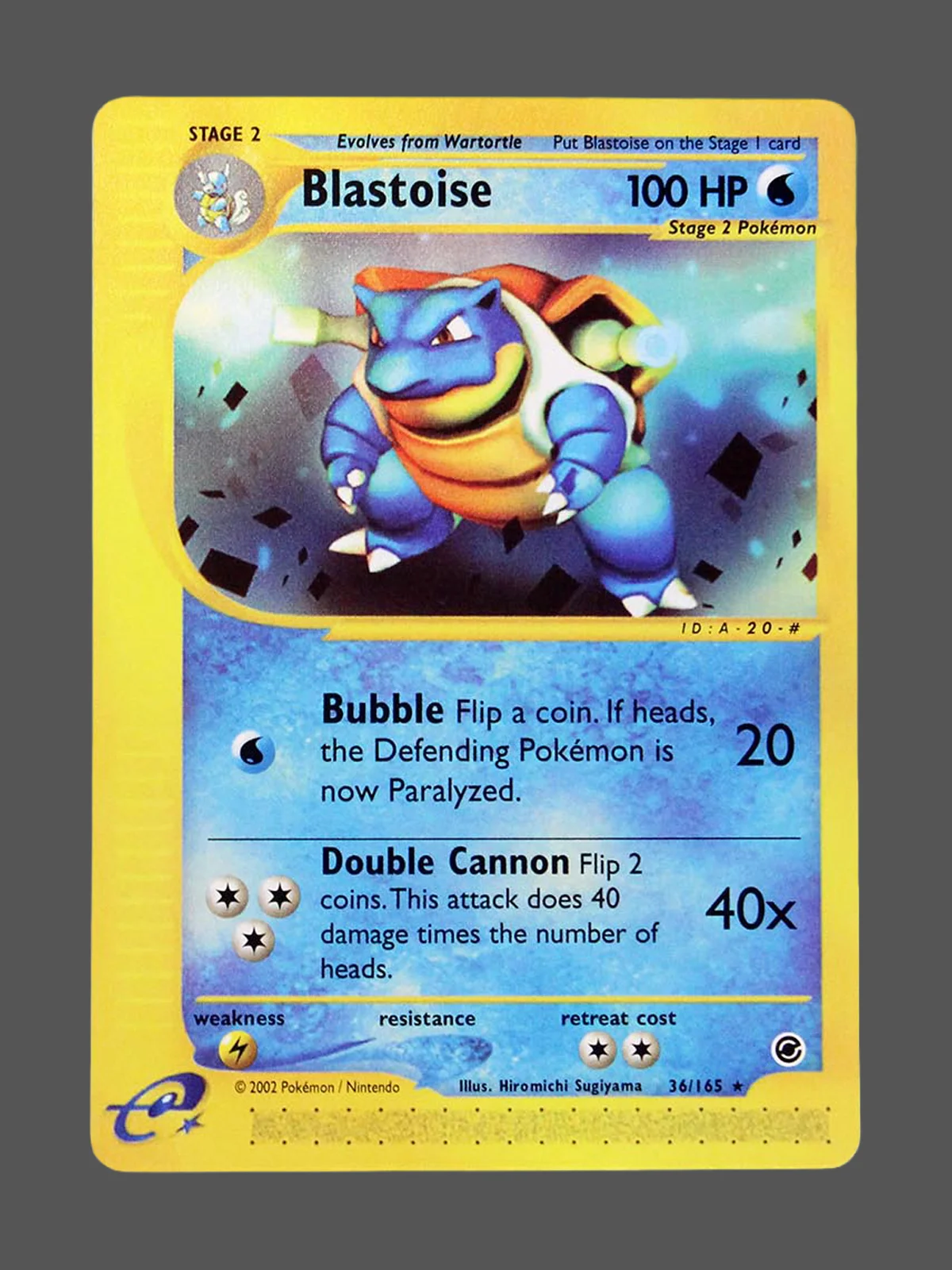 blastoise-36-ex-en.webp Blastoise Regular Pokemon proxy card from Expedition #36