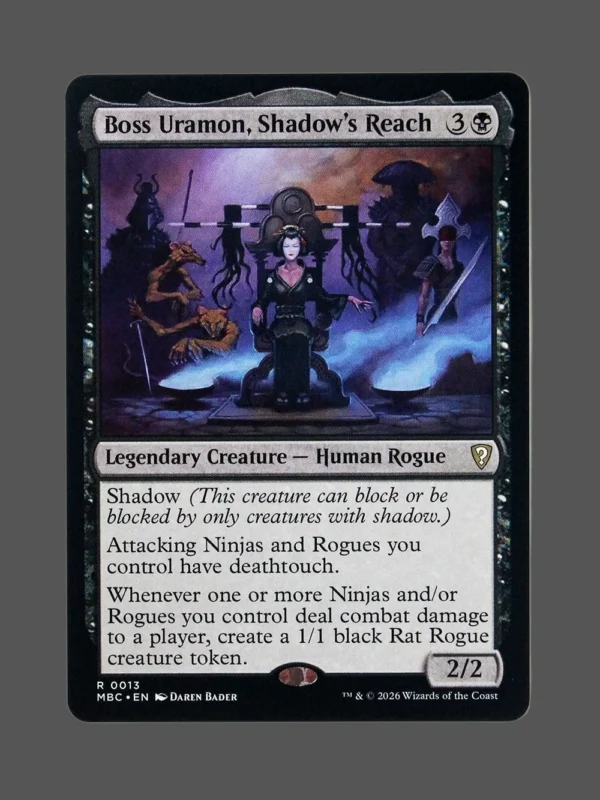Boss Uramon, Shadow's Reach Holo MTG proxy card from Mystery Booster Commander Edition #13