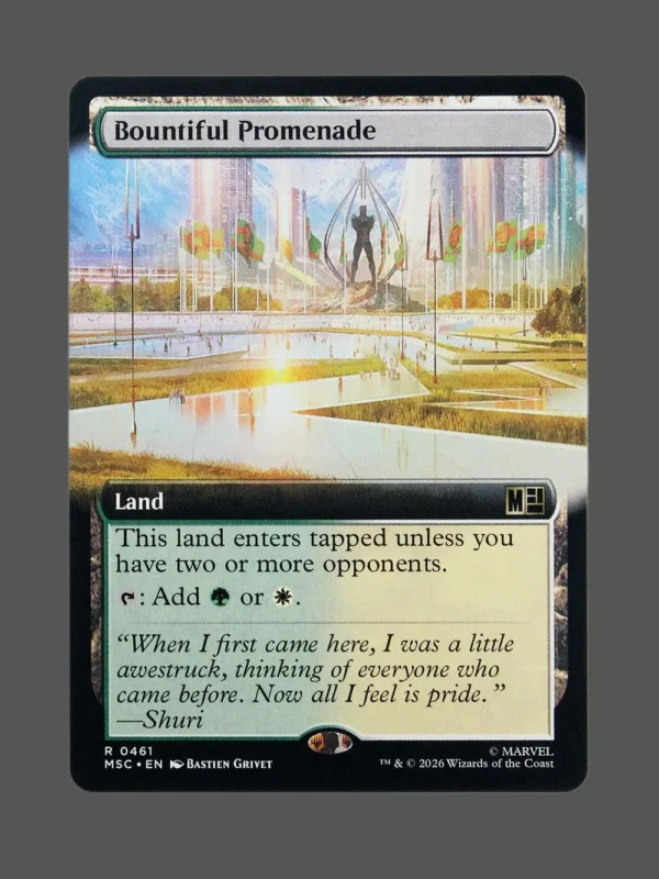 Bountiful Promenade Holo MTG proxy card from Marvel Super Heroes Commander #461