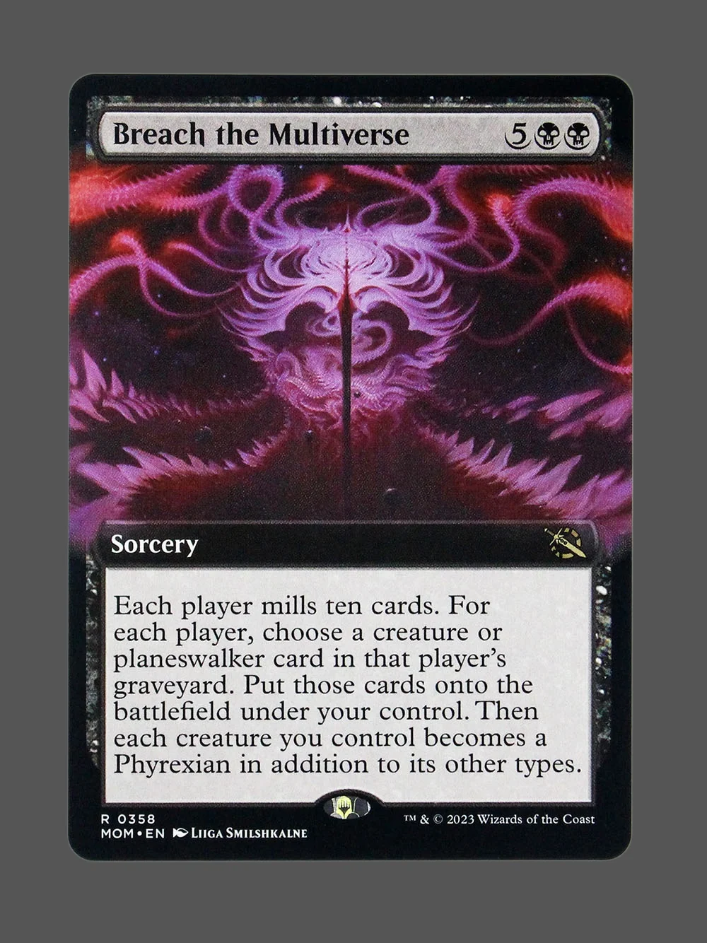 breach-the-multiverse-358-holo.webp Breach the Multiverse Holo MTG proxy card from March of the Machine #358