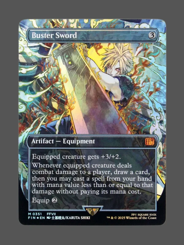 Buster Sword Foil MTG proxy card from Final Fantasy #351