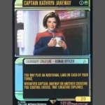 Captain Kathryn Janeway Foil MTG proxy card from Star Trek #386