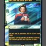 Captain Kathryn Janeway Surge Foil MTG proxy card from Star Trek #520
