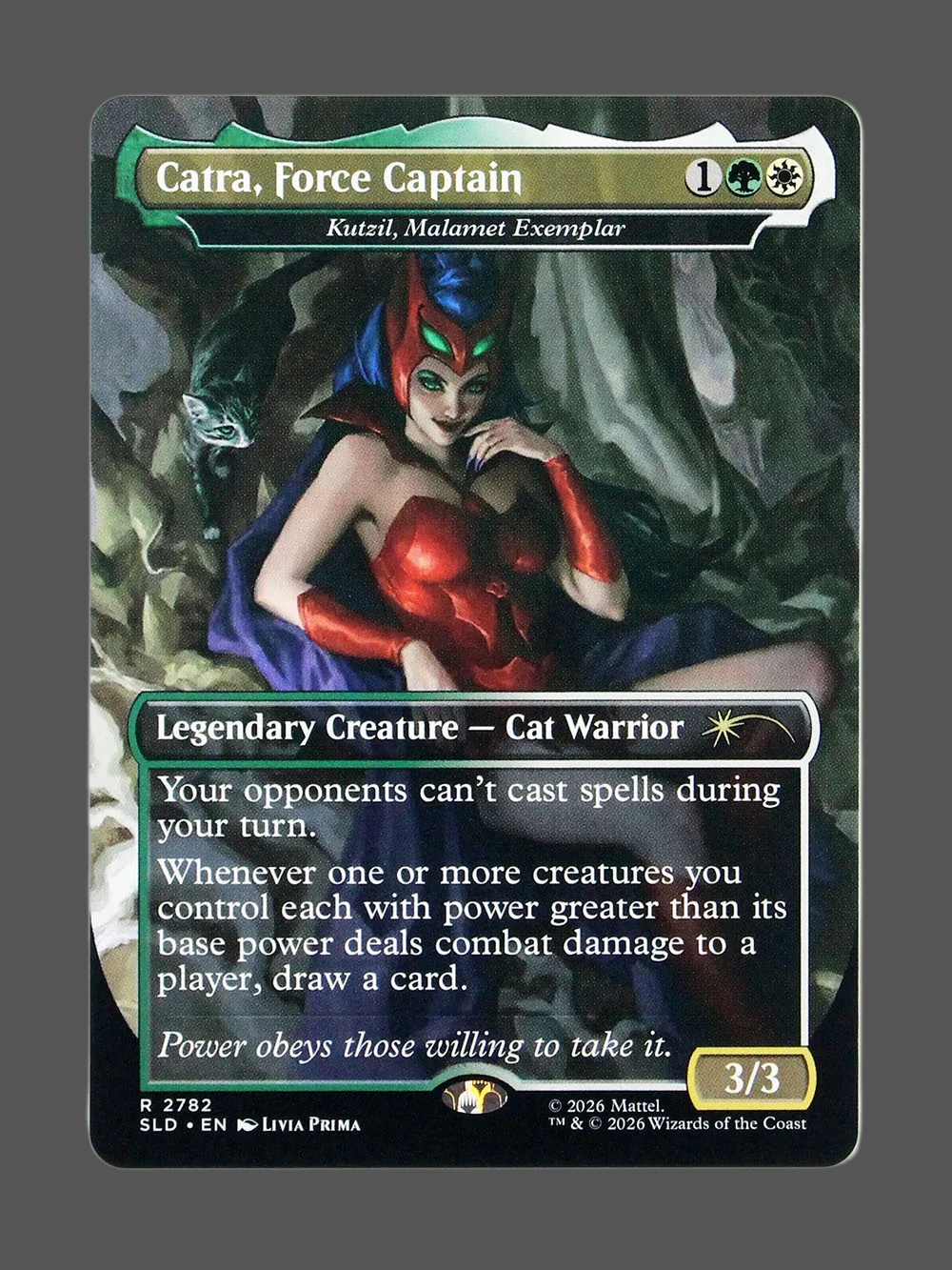 catra-force-captain-2782-holo.webp Catra, Force Captain Holo MTG proxy card from Secret Lair Drop #2782