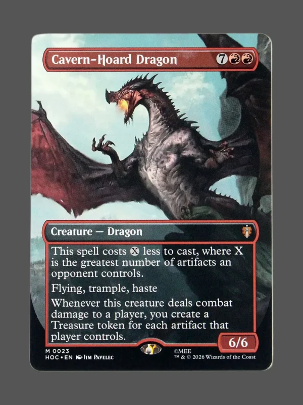 Cavern-Hoard Dragon Holo MTG proxy card from The Hobbit Eternal #23