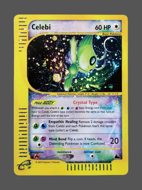 Celebi Foil Pokemon proxy card from Skyridge #145