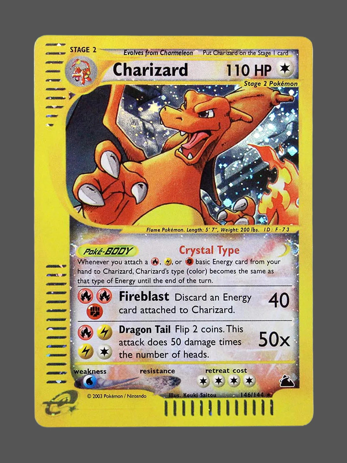 charizard-146-sk-en-foil.webp Charizard Foil Pokemon proxy card from Skyridge #146