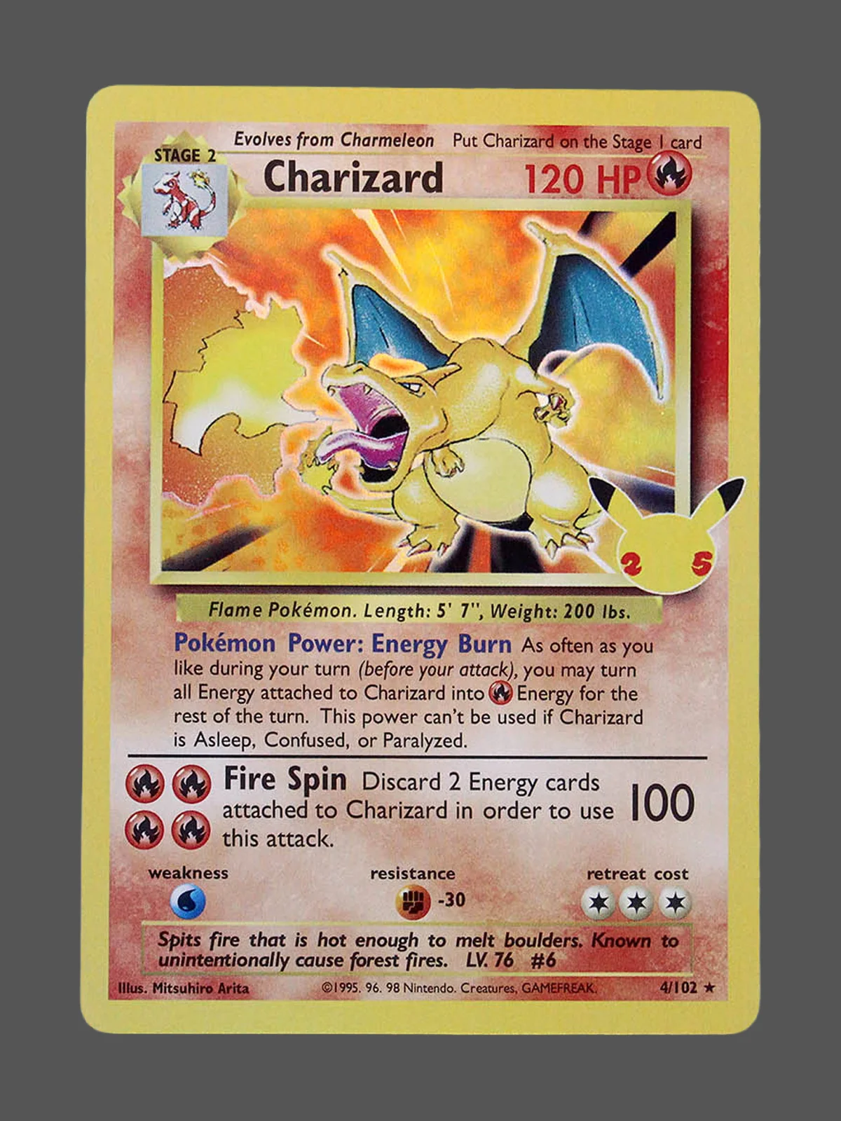 charizard-4-cel-en.webp Charizard Regular Pokemon proxy card from Celebrations #4
