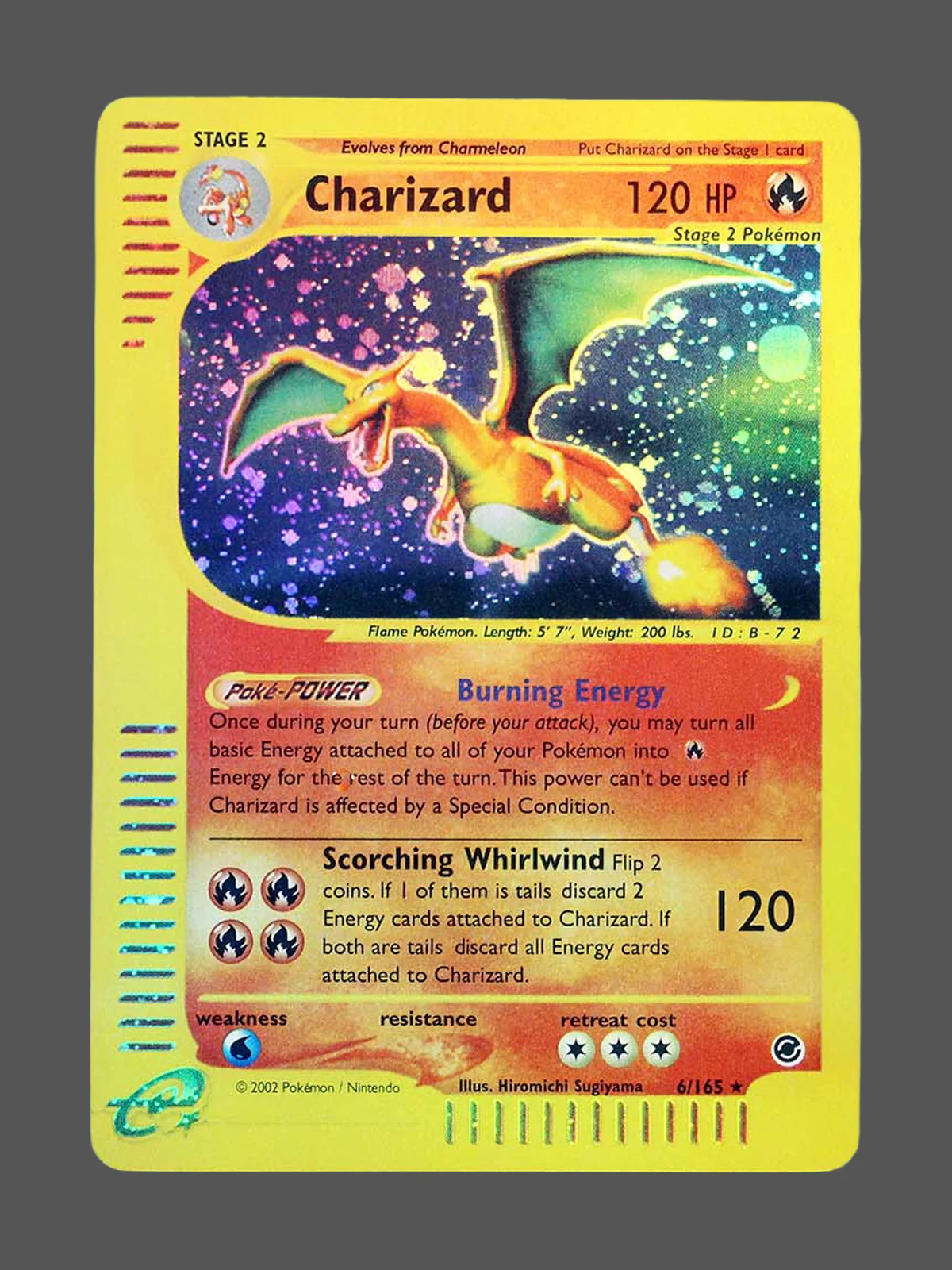 charizard-6-ex-en-foil.webp Charizard Foil Pokemon proxy card from Expedition #6