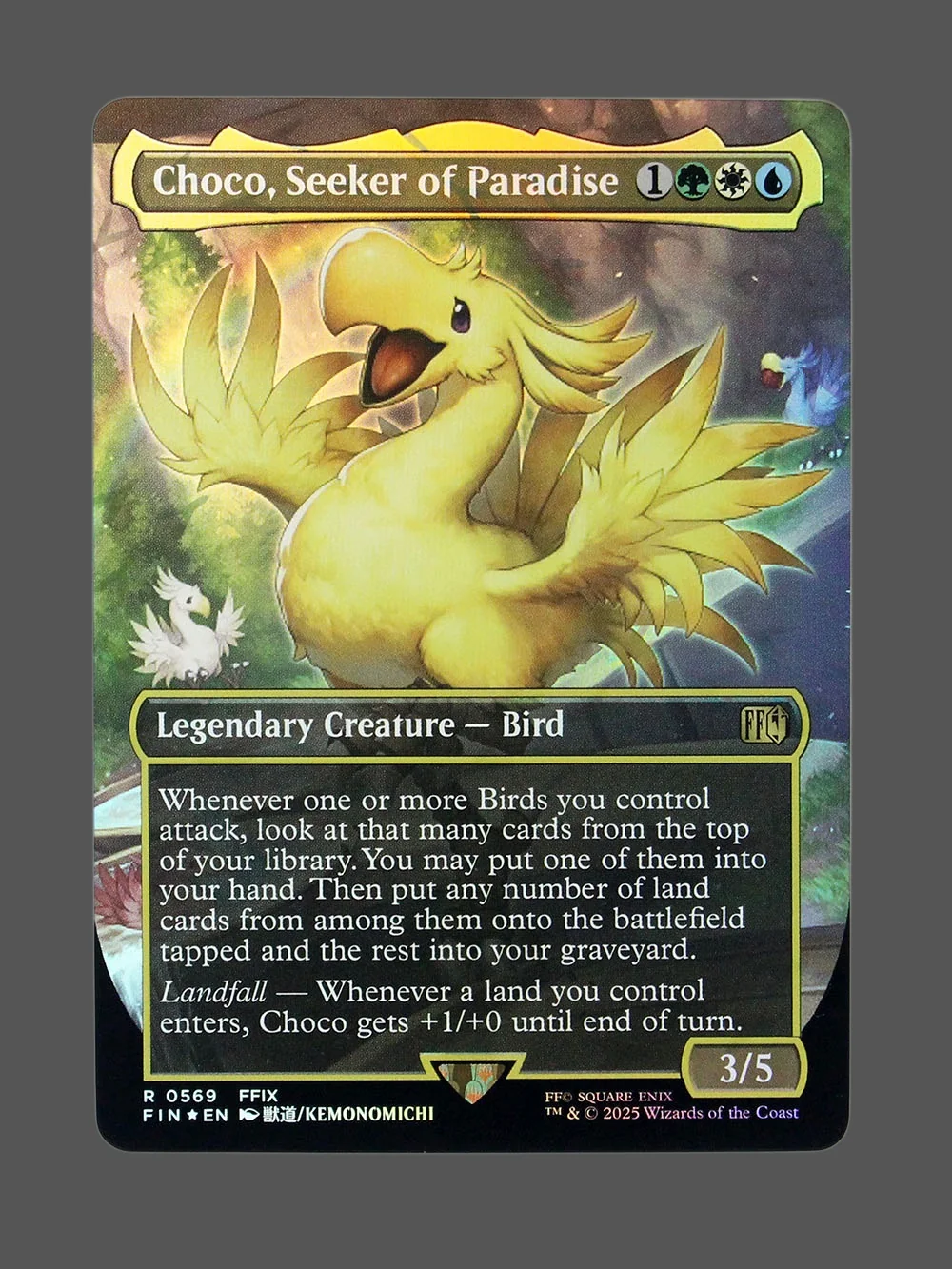 choco-seeker-of-paradise-569-chocobotrackfoil.webp Choco, Seeker of Paradise Chocobotrack Foil MTG proxy card from Final Fantasy #569