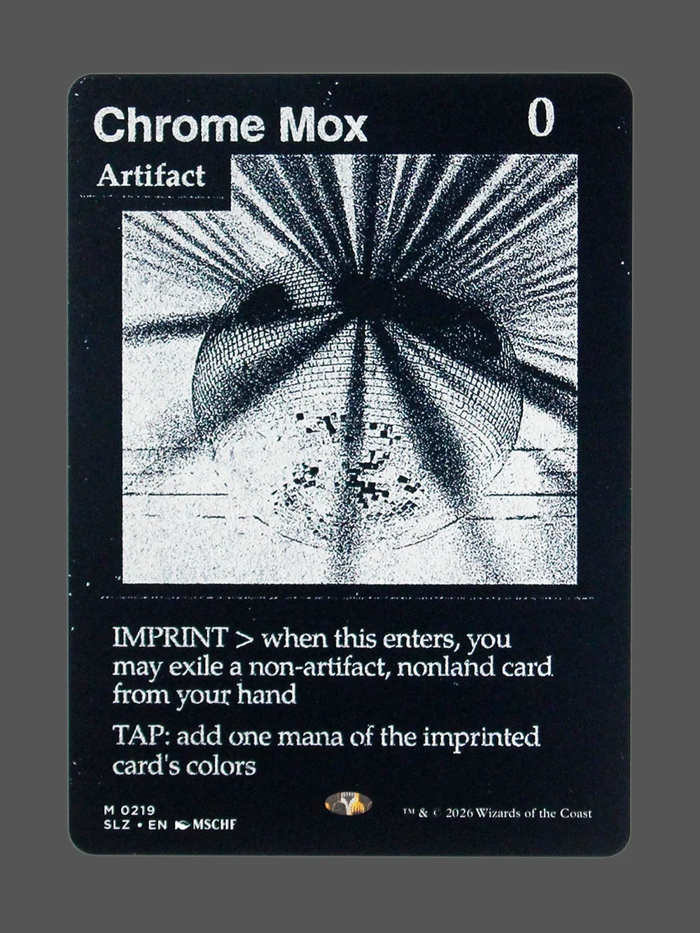 chrome-mox-219.webp Chrome Mox Holo MTG proxy card from The Zeta Set #219