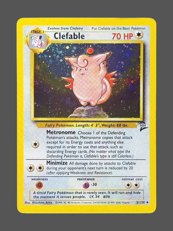 Clefable Regular Pokemon proxy card from Base Set 2 #5