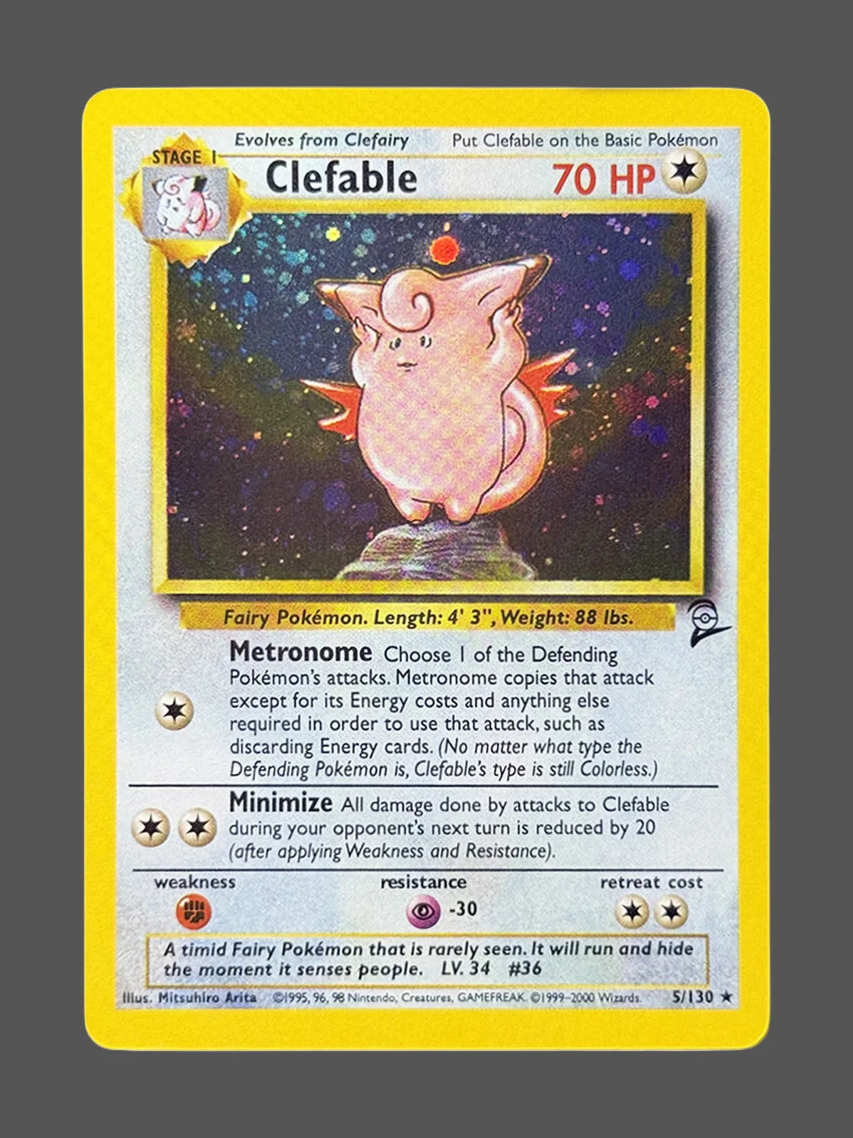 clefable-5-b2-en.webp Clefable Regular Pokemon proxy card from Base Set 2 #5