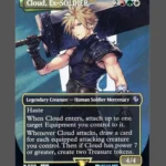 Cloud, Ex-SOLDIER Surge Foil MTG proxy card from Final Fantasy Commander #210