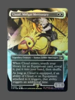 Cloud, Midgar Mercenary Chocobotrack Foil MTG proxy card from Final Fantasy #564