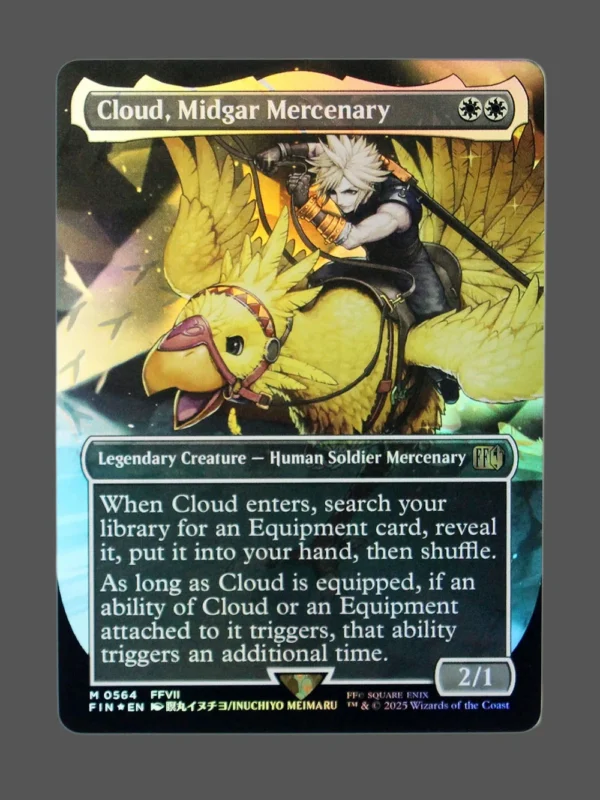 Cloud, Midgar Mercenary Chocobotrack Foil MTG proxy card from Final Fantasy #564