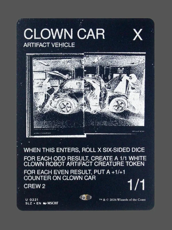 Clown Car Holo MTG proxy card from The Zeta Set #221