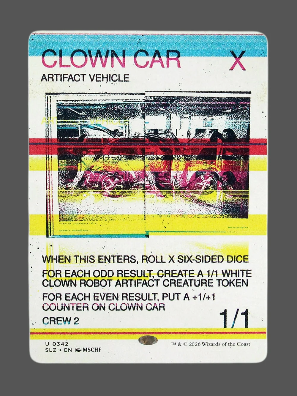 clown-car-342.webp Clown Car Holo MTG proxy card from The Zeta Set #342