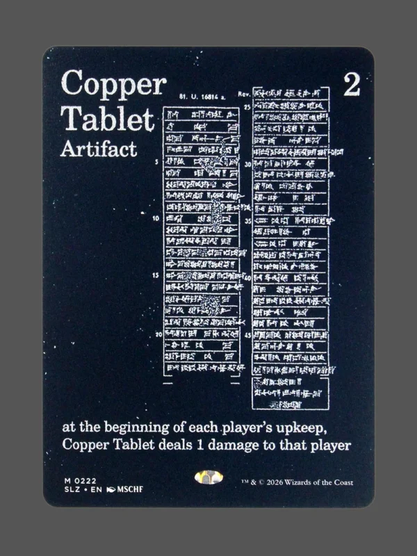 Copper Tablet Holo MTG proxy card from The Zeta Set #222