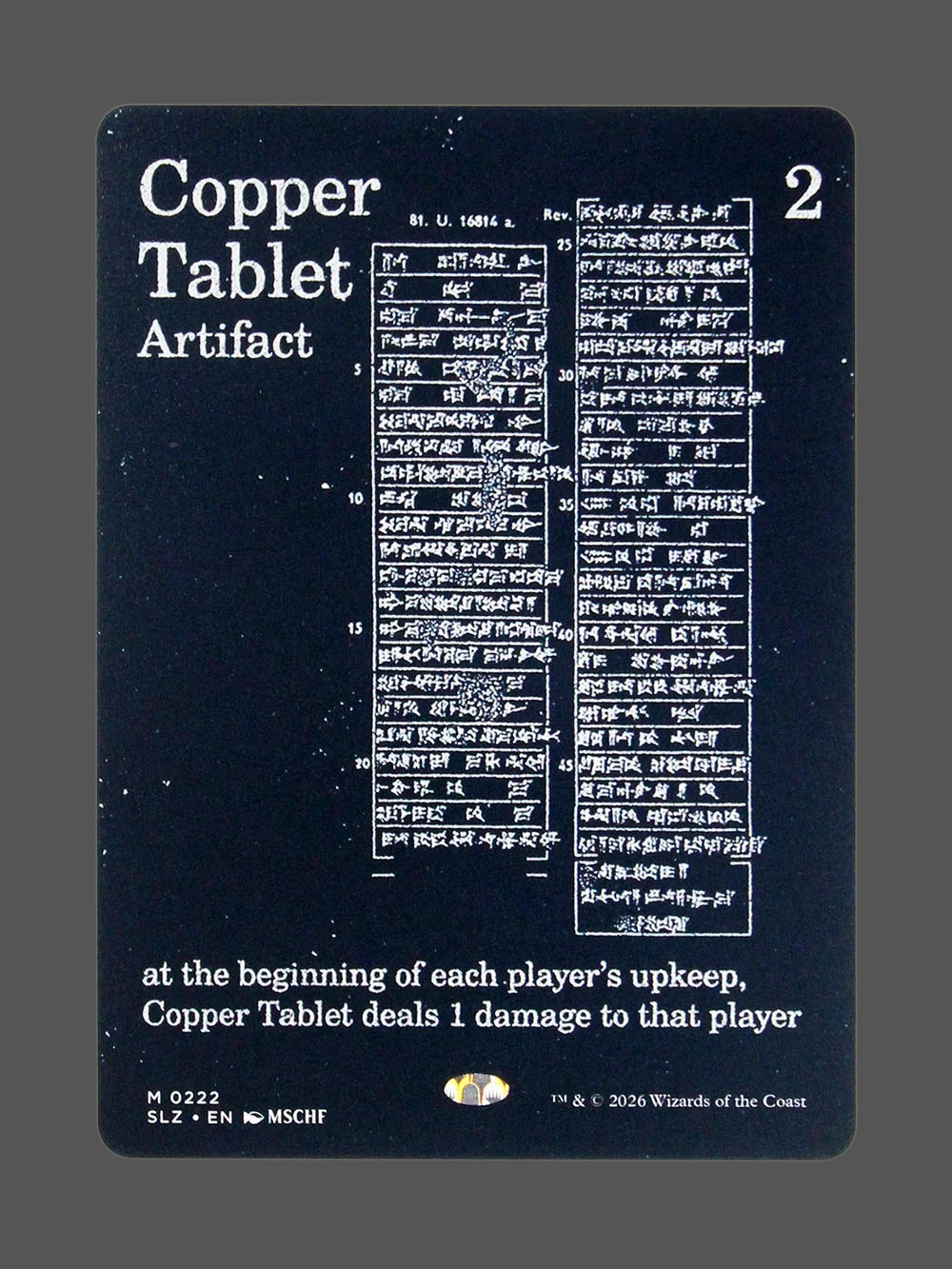 copper-tablet-222.webp Copper Tablet Holo MTG proxy card from The Zeta Set #222
