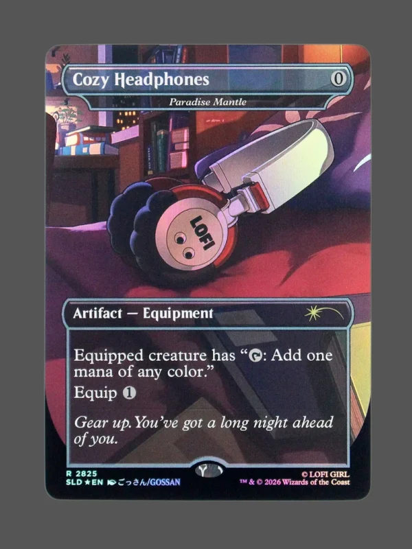 Cozy Headphones Foil MTG proxy card from Secret Lair Drop #2825