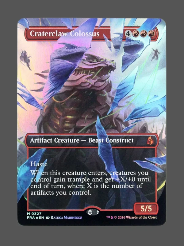 Craterclaw Colossus Foil MTG proxy card from Reality Fracture #327
