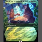 Dancing from Dark to Dawn Surge Foil MTG proxy card from The Hobbit #267