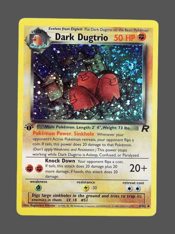 Dark Dugtrio Regular Pokemon proxy card from Team Rocket #6
