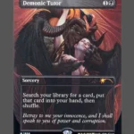 Demonic Tutor Foil MTG proxy card from Secret Lair Drop #1856
