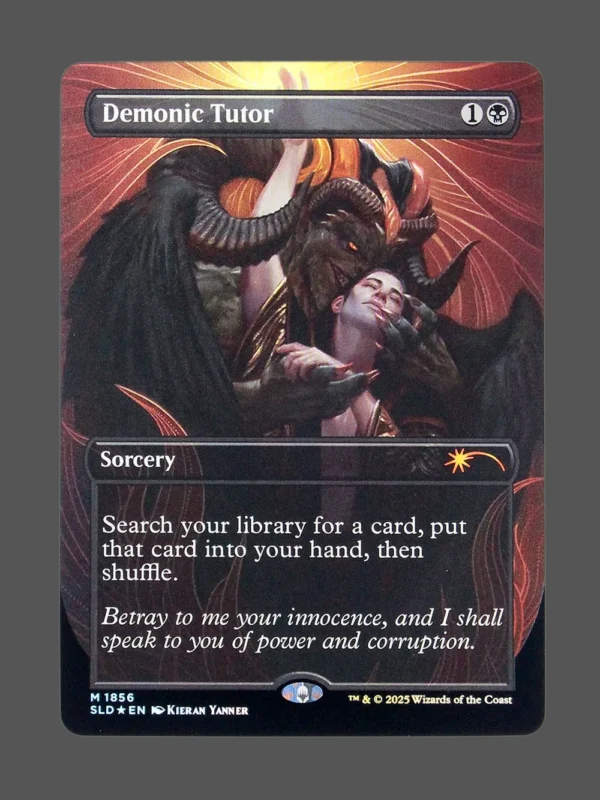 Demonic Tutor Foil MTG proxy card from Secret Lair Drop #1856