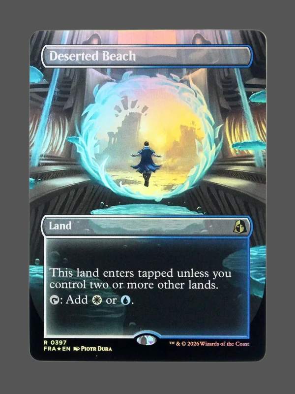 Deserted Beach Foil MTG proxy card from Reality Fracture #397
