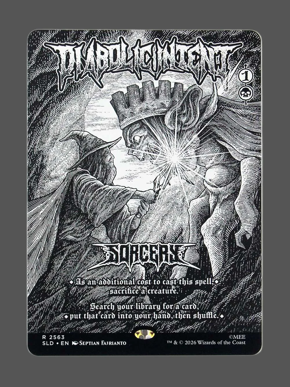 diabolic-intent-2563-holo.webp Diabolic Intent Holo MTG proxy card from Secret Lair Drop #2563