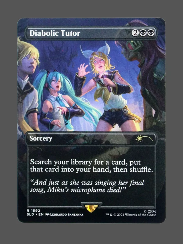 Diabolic Tutor Holo MTG proxy card from Secret Lair Drop #1592