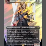 Dion, Bahamut's Dominant/Bahamut, Warden of Light Surge Foil MTG proxy card from Final Fantasy #521