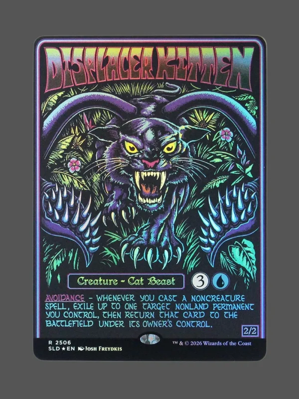 Displacer Kitten Foil MTG proxy card from Secret Lair Drop #2506