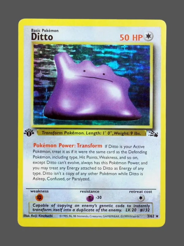 Ditto Regular Pokemon proxy card from Fossil #3